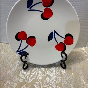 kate spade Red and Blue Cherry Plate Set X 2